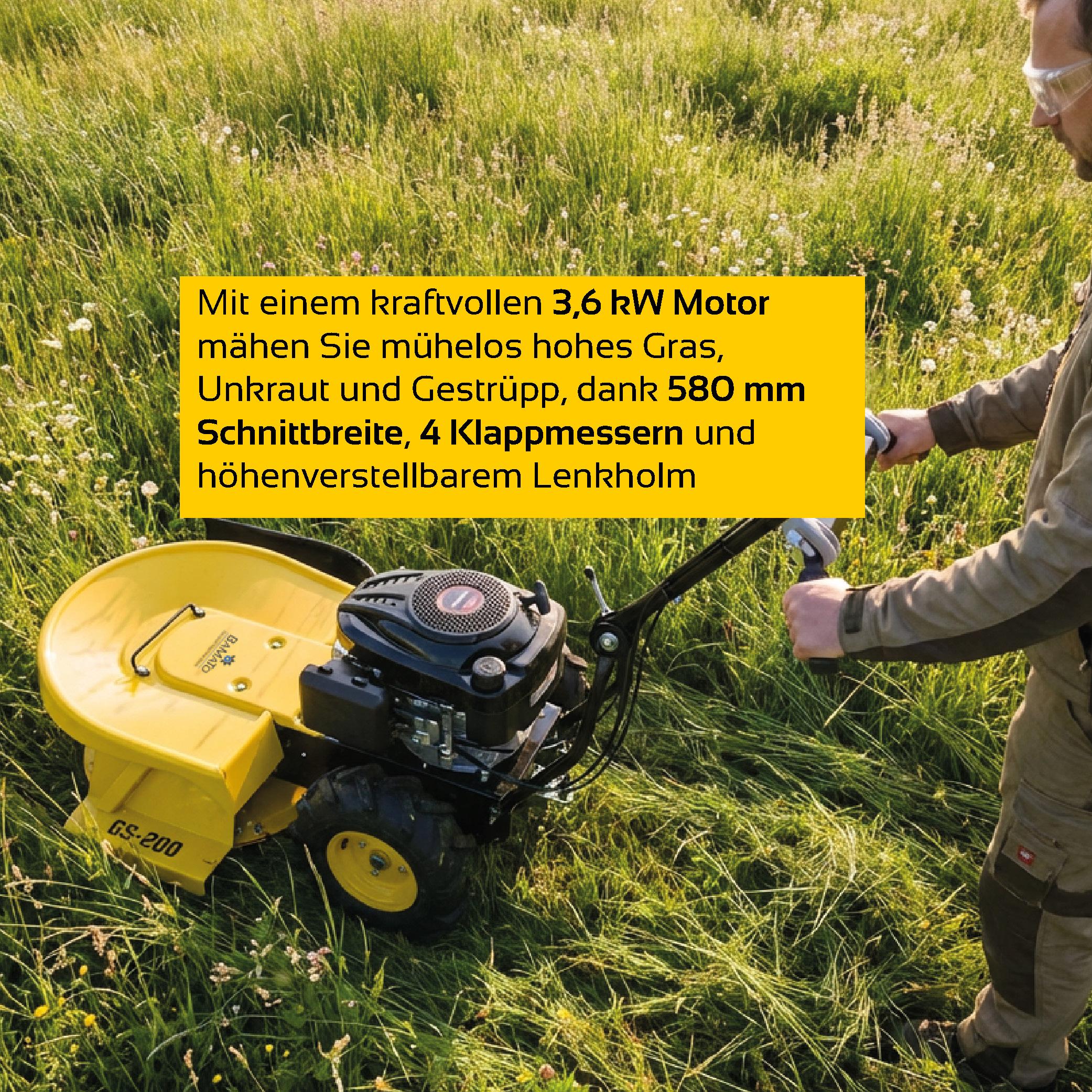 BAMATO Hochgrasschneider / Kreiselm&auml;her GS-200 mit LONCIN Motor