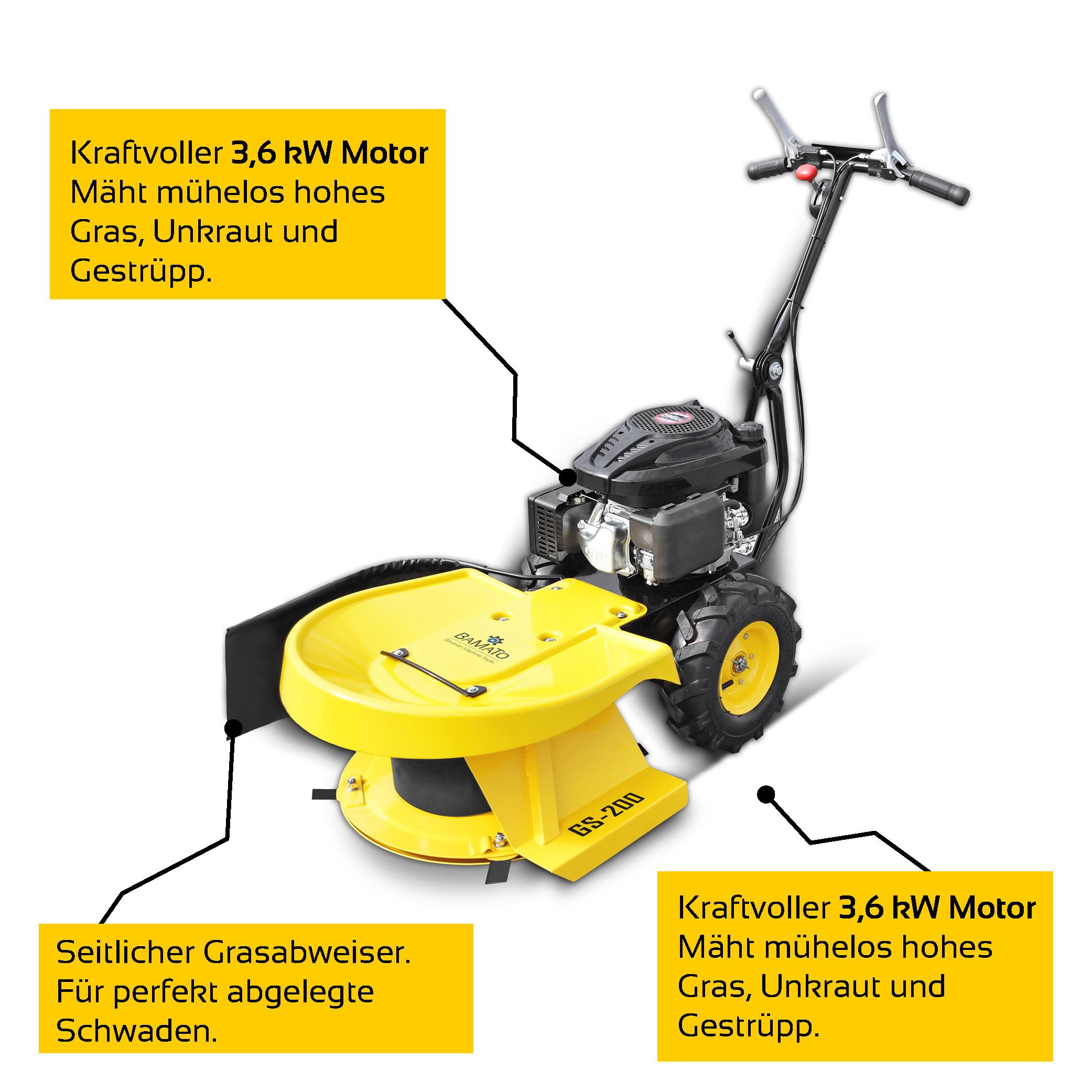 BAMATO Hochgrasschneider / Kreiselm&auml;her GS-200 mit LONCIN Motor