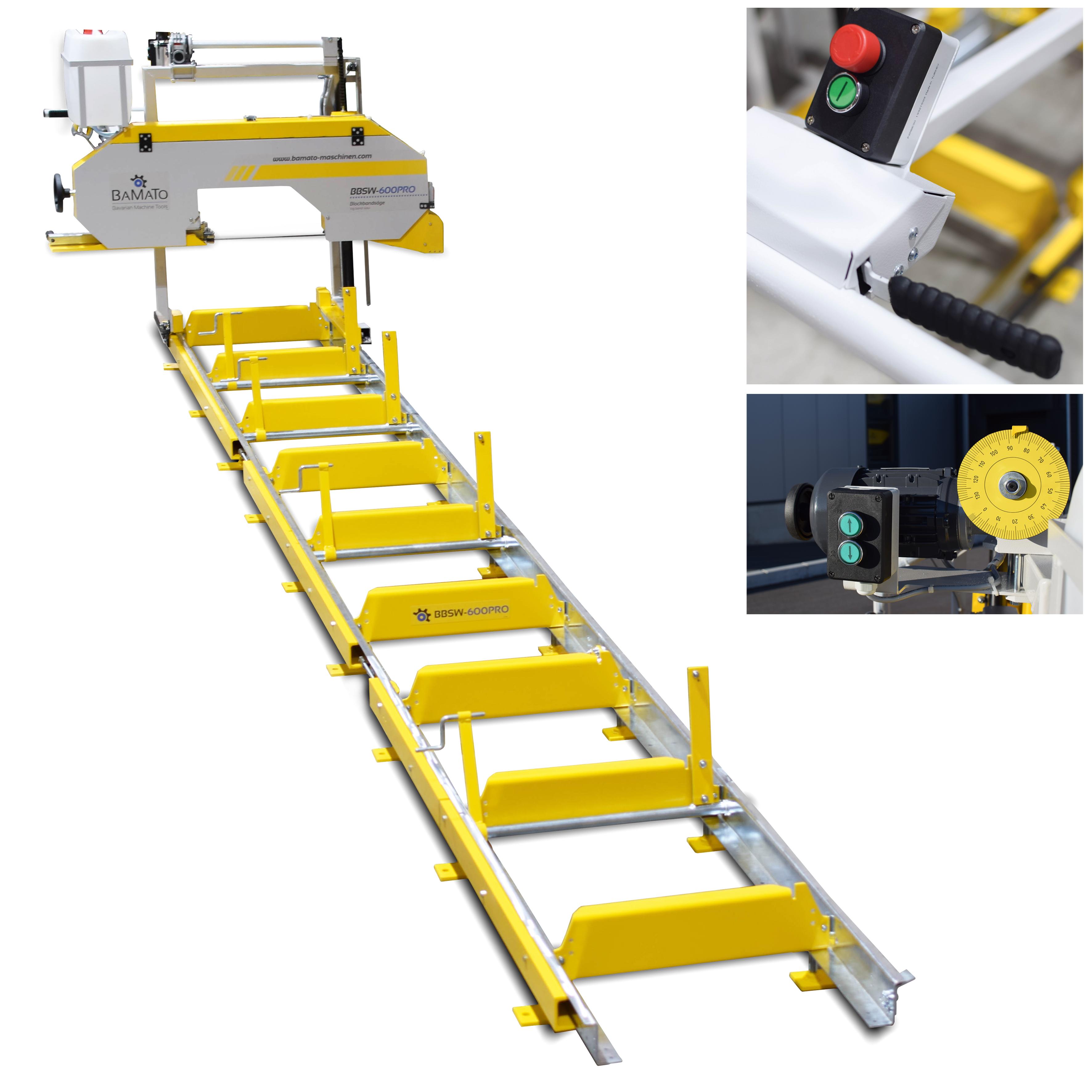 Bamato Blockbandsage Bbsw 600pro Mit 6 9m Rollbahn Kleinsagewerk Sagewerk 400v Ebay